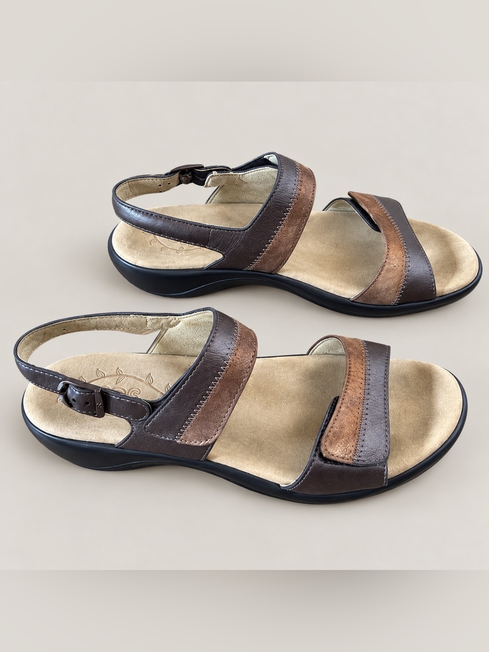 SAS Comfort Sandals Womens 9.5 Narrow Bronze Metallic Walking